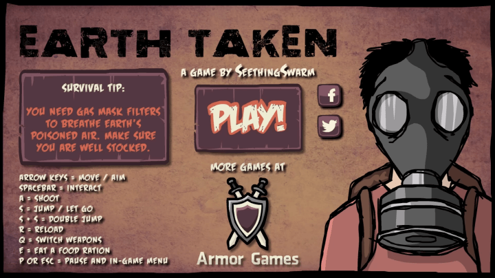 어스테이큰-플래시게임-메인-화면