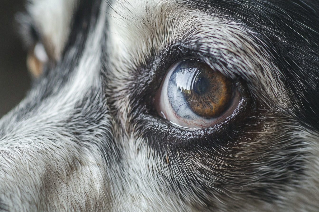dog's eye close up