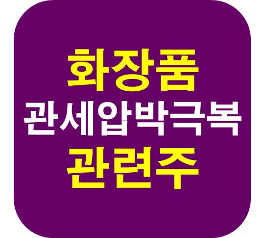 관세압박 극복 화장품 관련주