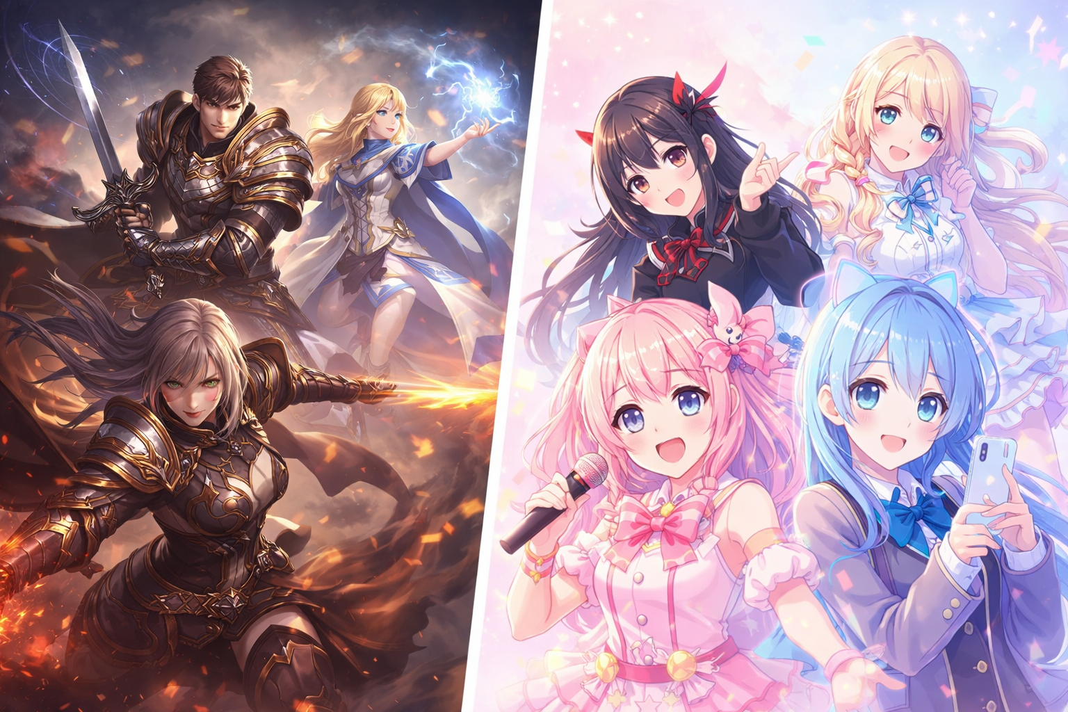 한국 vs 일본 캐릭터게임 비교