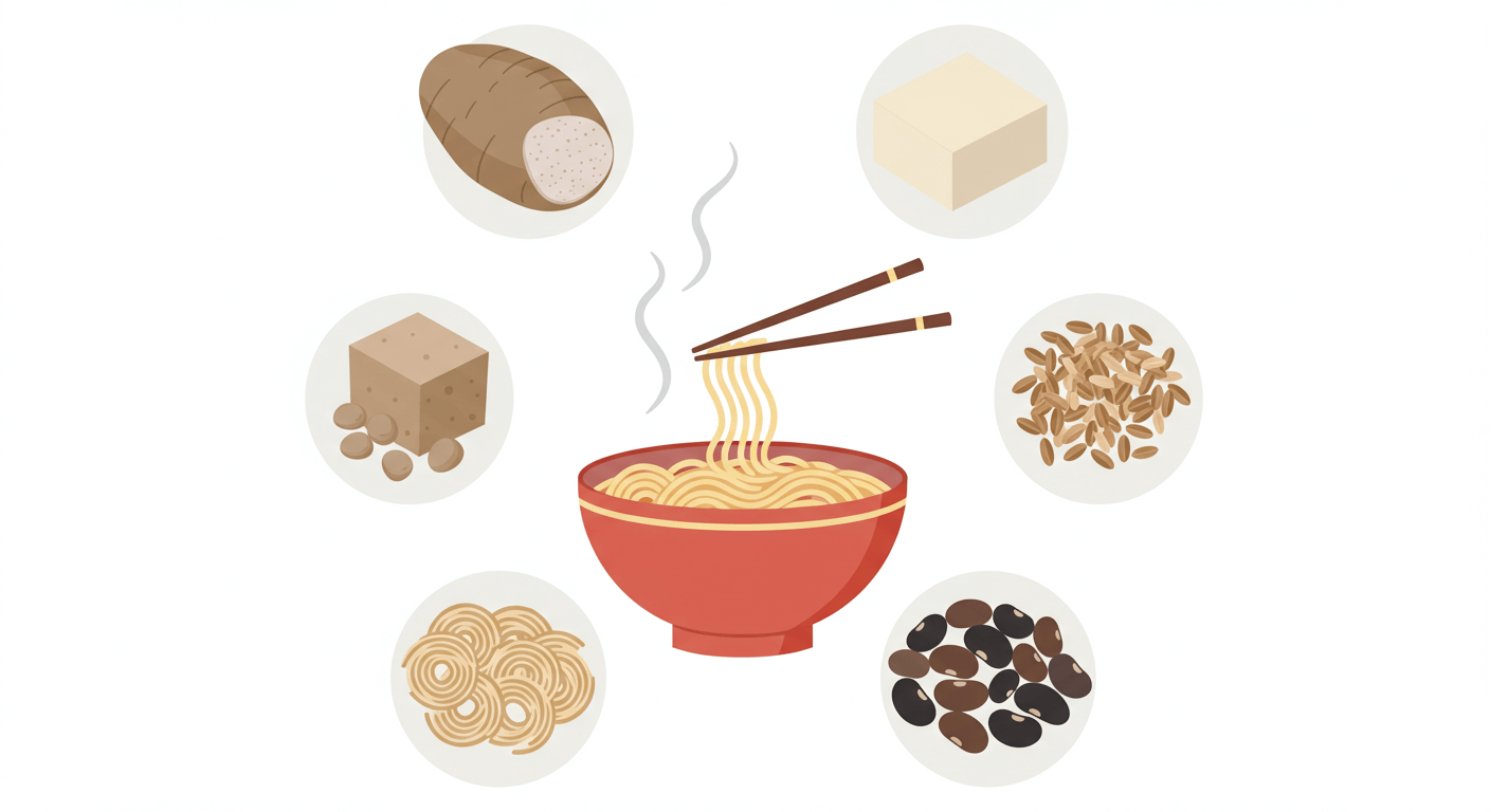 건강한 국수 요리: 면의 선택이 핵심