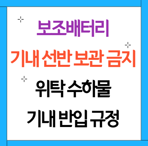 보조배터리 기내