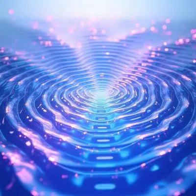 디코히런스-조화로운 양자 중첩 상태를 상징적으로 나타낸 이미지.