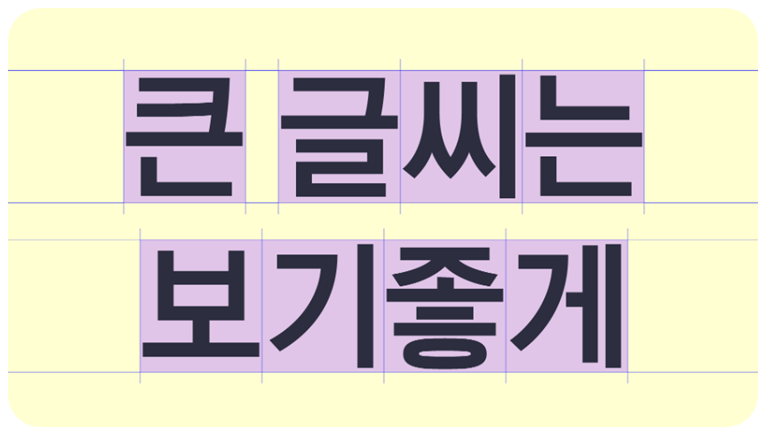 카카오 큰 글씨 특징