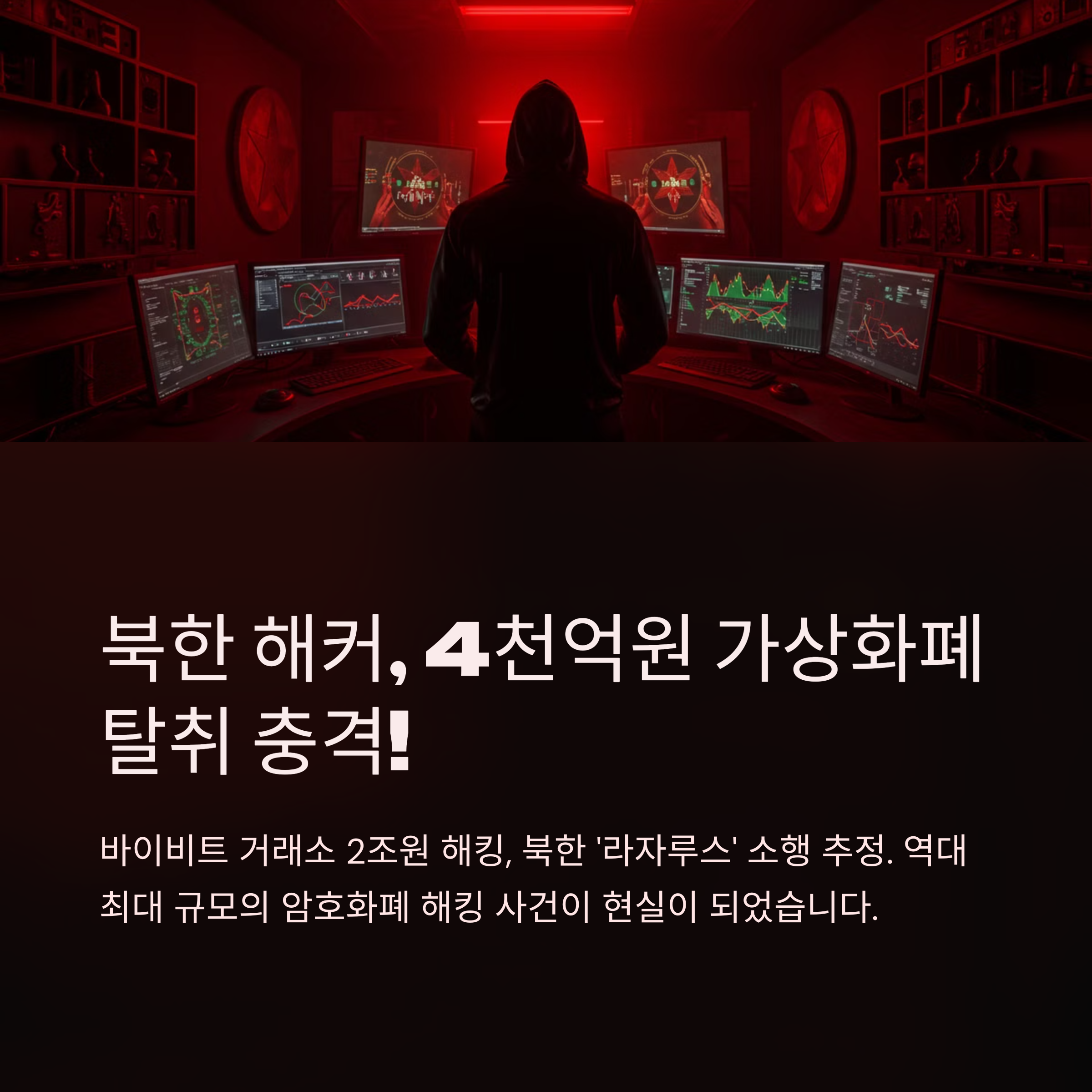 북한 해커, 4천억 원 가상화폐 탈취! 현실이 된 사이버 범죄