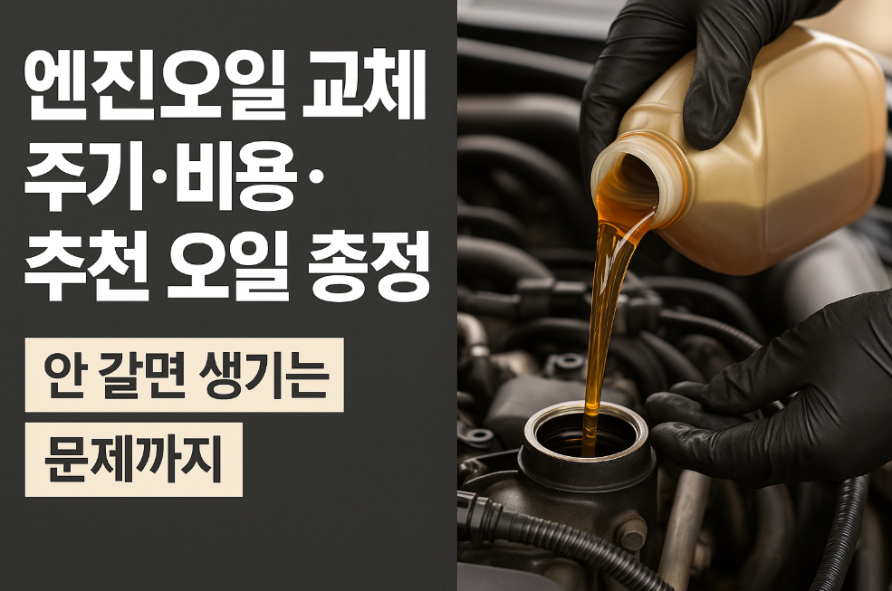 엔진오일 교체 주기&middot;비용&middot;추천 오일 총정리