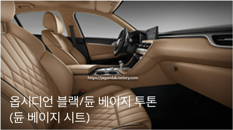 2026 G70 옵시디언 블랙/듄 베이지 투톤 내장 컬러 및 나파가죽 시트