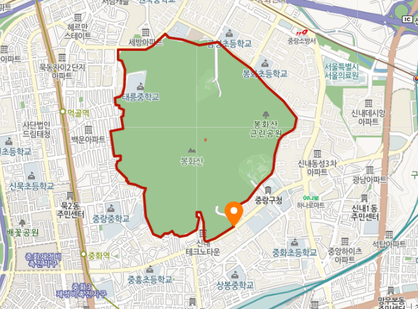 단풍길 표시 지도