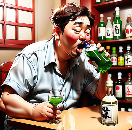 소주 먹는 남자
