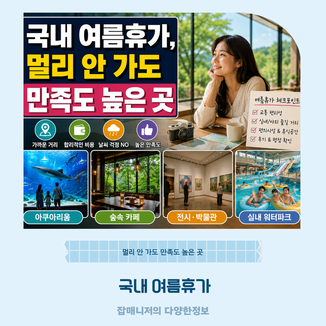국내 여름휴가, 멀리 안 가도 만족도 높은 곳