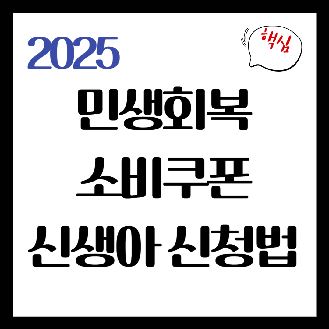 2025 민생회복 소비쿠폰, 신청방법 / 신생아 자격과 신청
