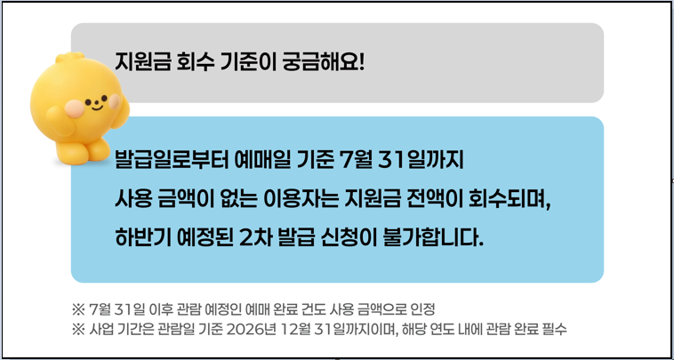 청년문화예술패스 유의사항