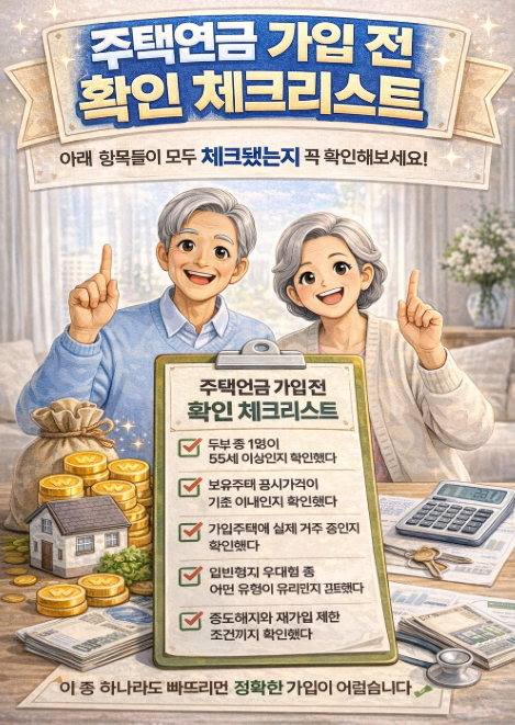 주택연금 가입조건 총정리! 집 한 채 있으면 얼마나 받을까?