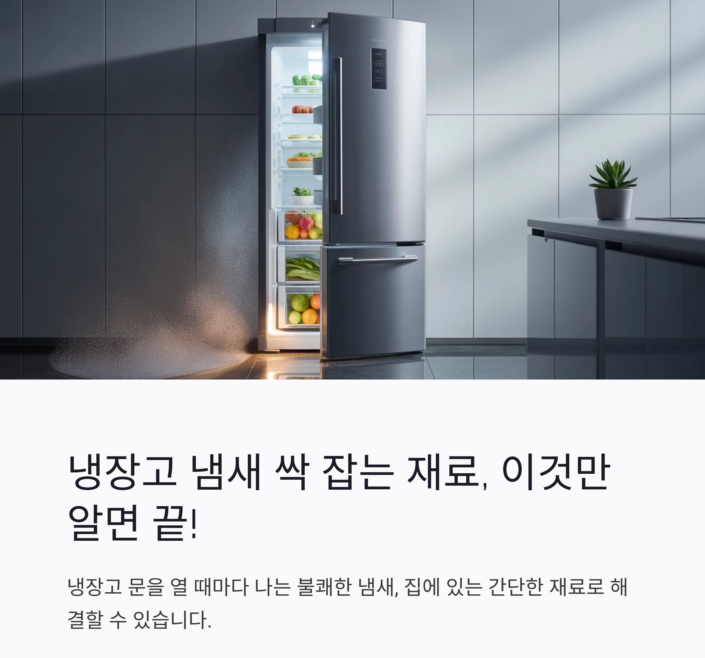 냉장고 냄새 싹 잡는 재료, 이것만 알면 끝!