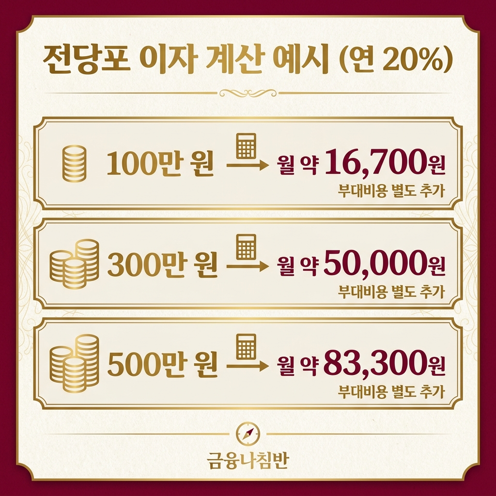 전당포 이자 계산 예시
