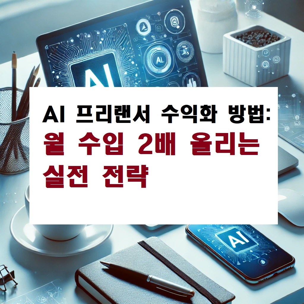AI 프리랜서 수익화 방법: 월 수입 2배 올리는 실전 전략