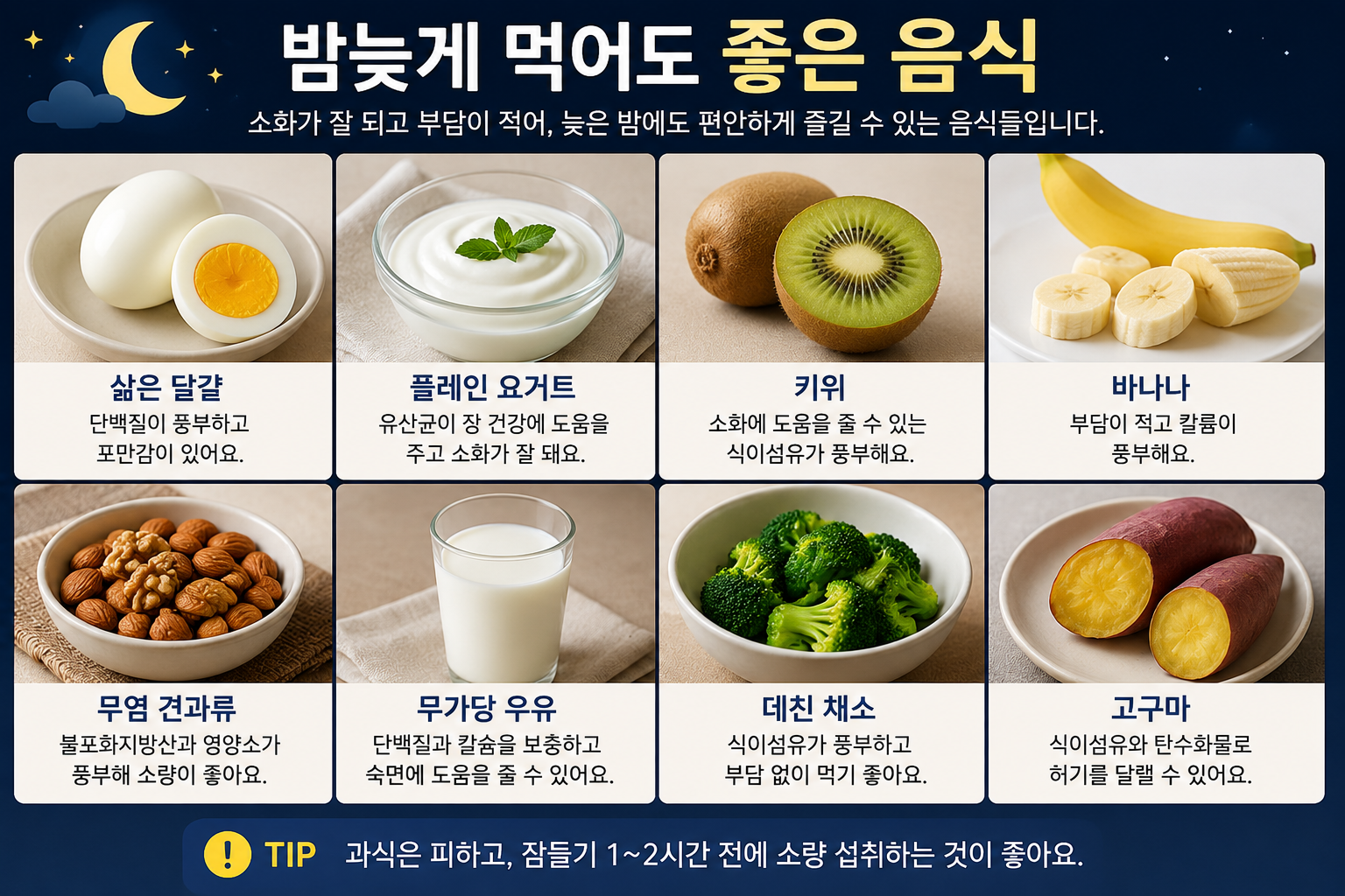 밤늦게 배가 고플 때