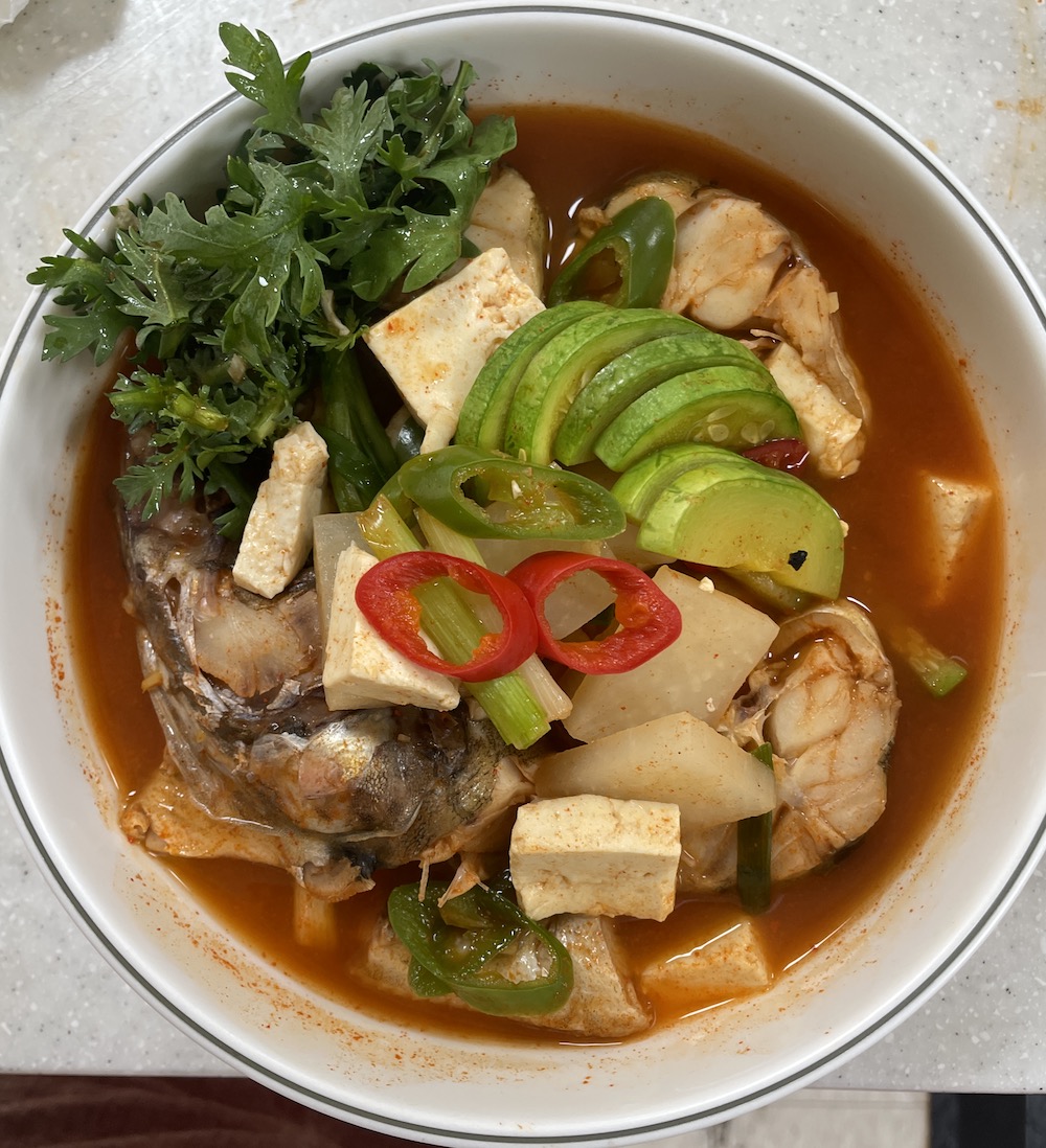 한식조리기능사 실기시험 준비 - 생선찌개 - 내 작품