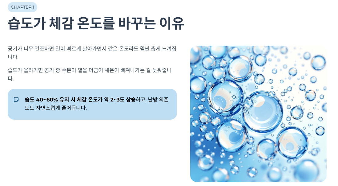 습도가 체감 온도를 바꾸는 이유