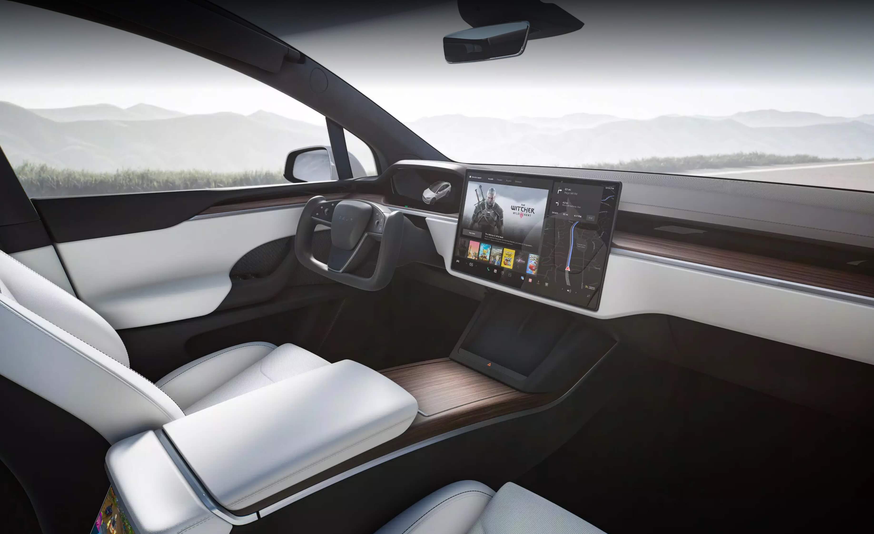 테슬라 모델X 실내 인테리어