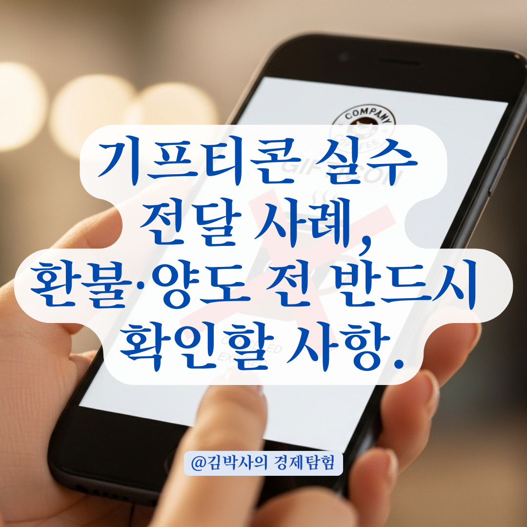 경조사 기프티콘 실수 전달 사례, 환불&middot;양도 전 반드시 확인할 사항.