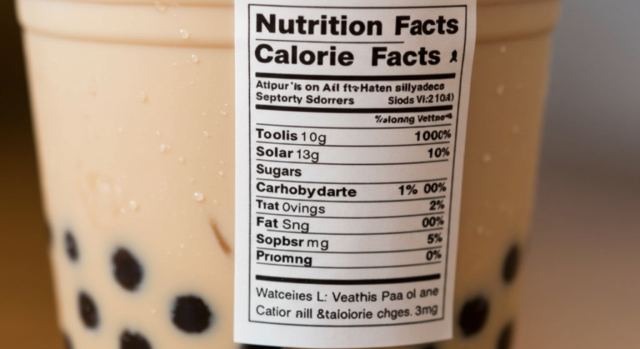 버블티 칼로리 영양정보