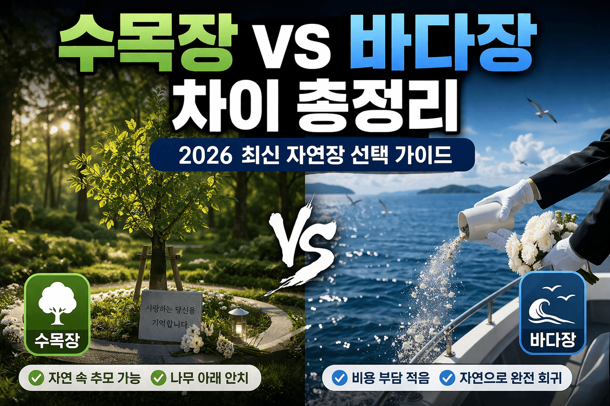수목장 vs 바다장 차이 총정리