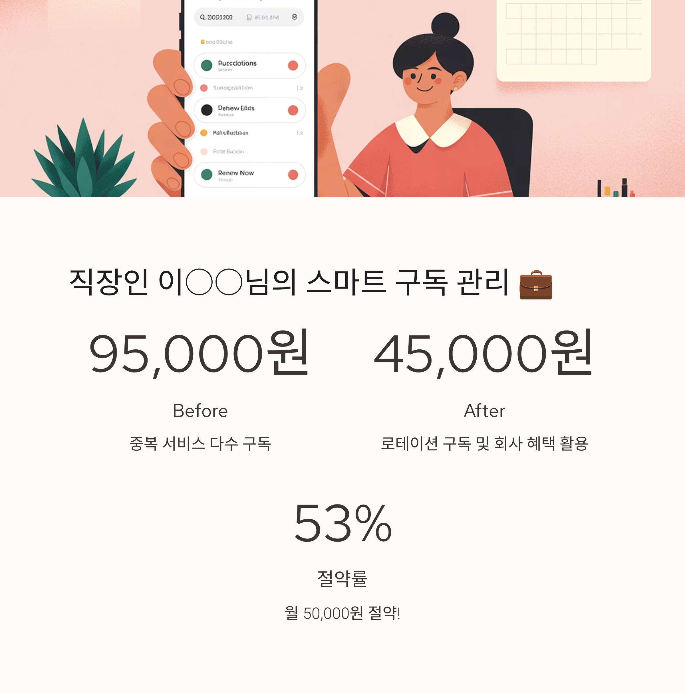구독료 정기결제 절약 사례