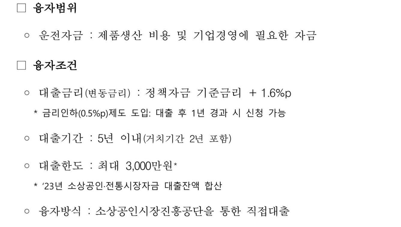 중저신용 소상공인자금 지원