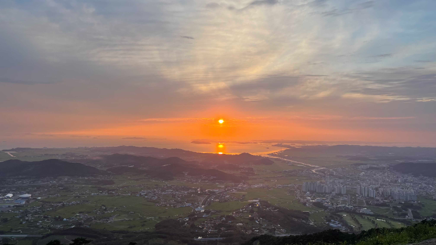 옥마산 전망대 노을감상