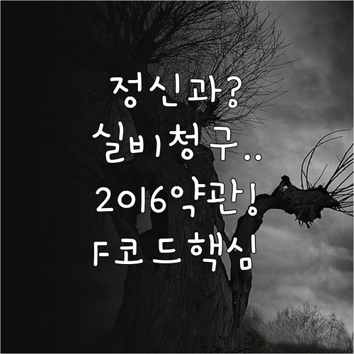 정신과 진료 실비 청구 전 2016년..
