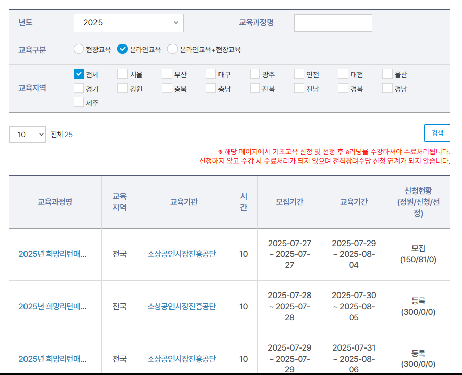 소상공인 희망리턴패키지 특화취업지원 취업교육 총정리 블로그 글 이미지 8
