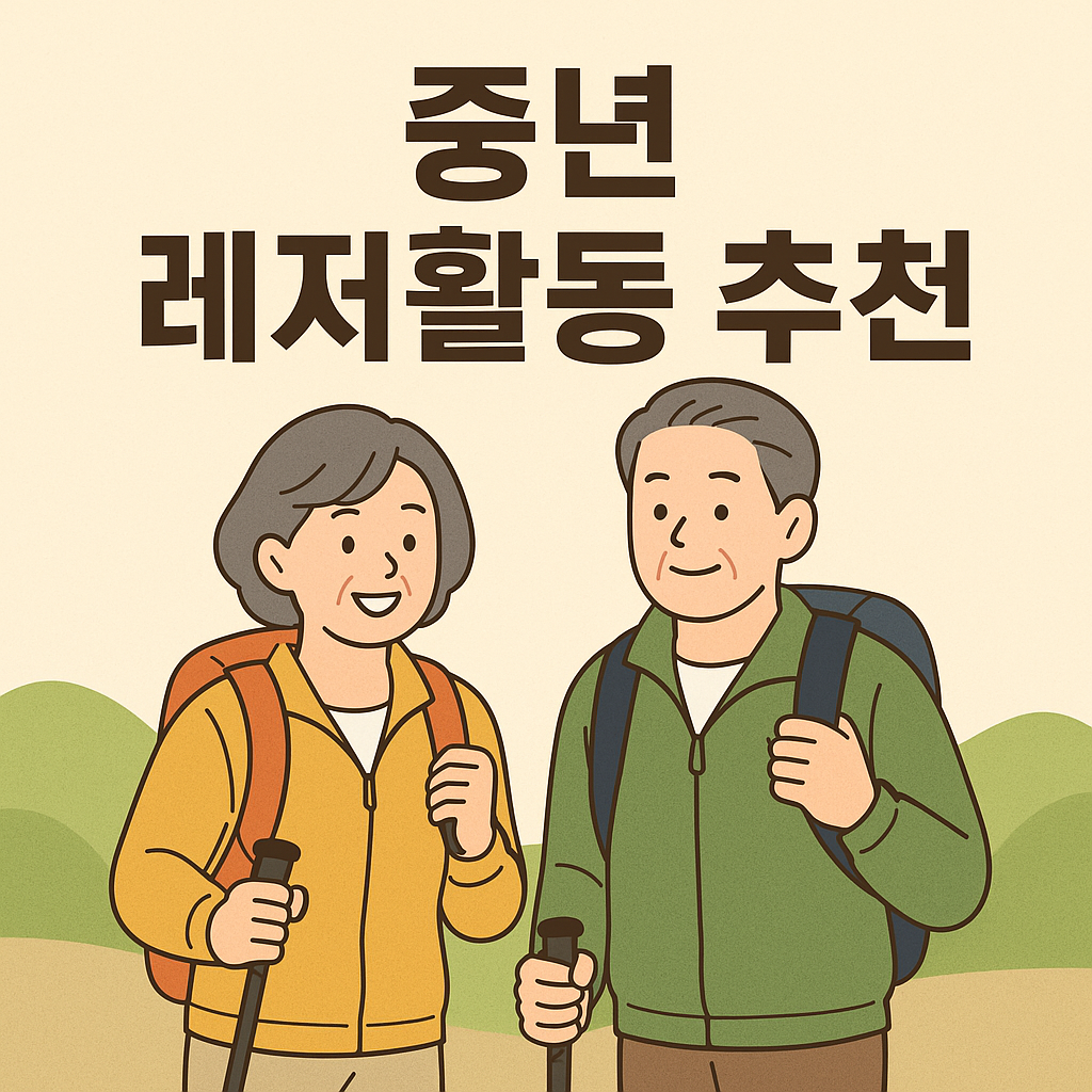 건강한 40-50대를 위한 중년 레저활동추천 관련 이미지
