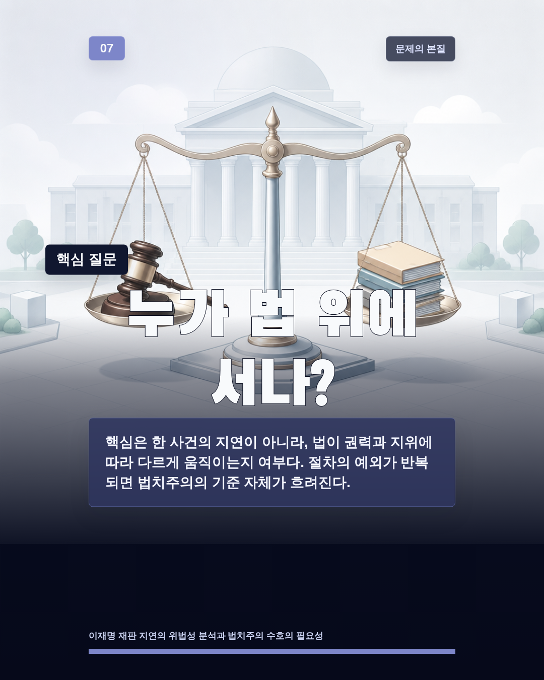 누가 법 위에 서나?