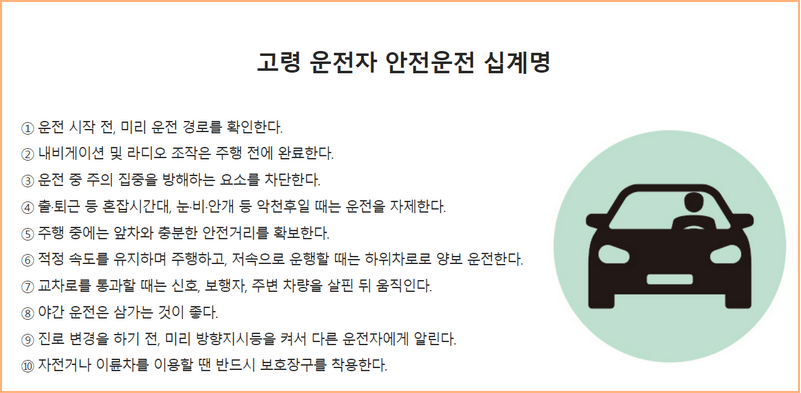 고령운전자 안전운저 십계명
