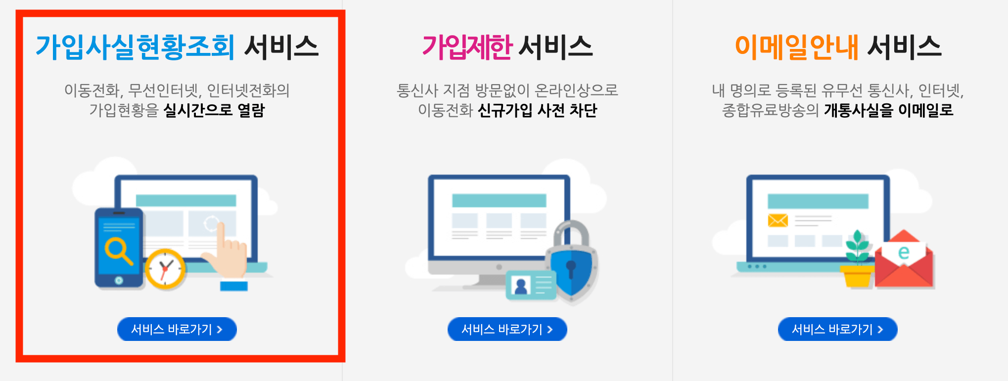 가입사실 현황조회 서비스