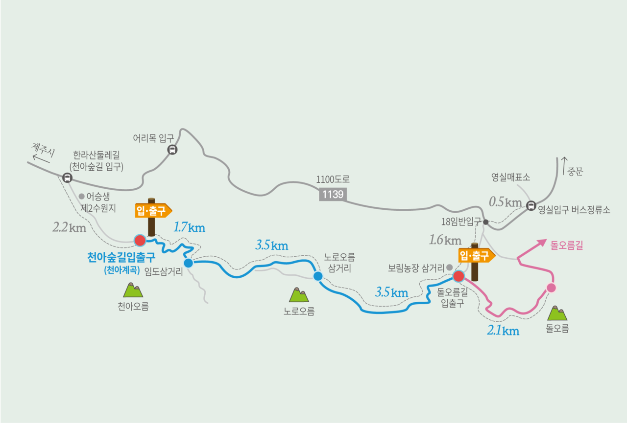 제주 국가숲길 9곳 가이드