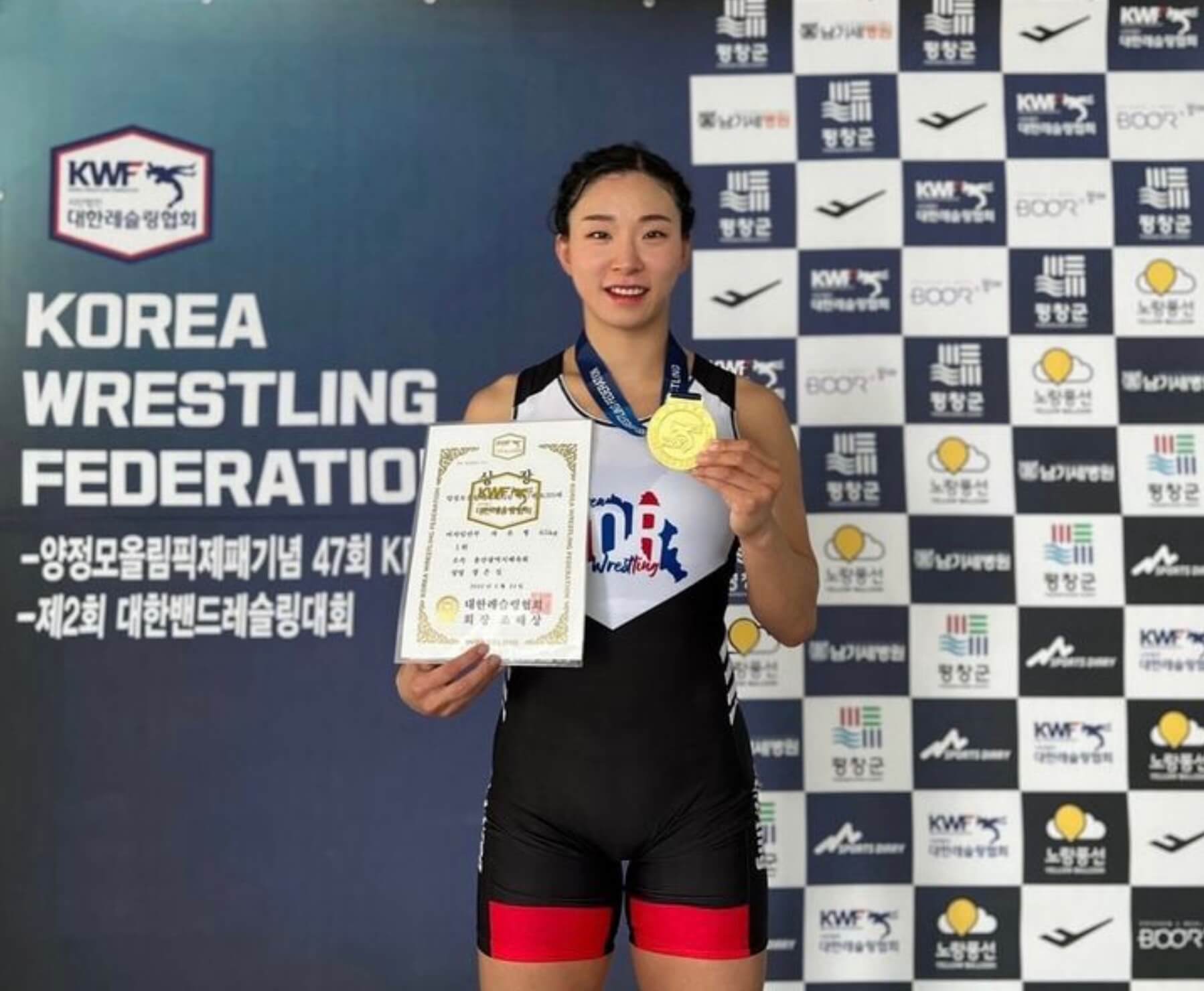 우승한 장은실 선수