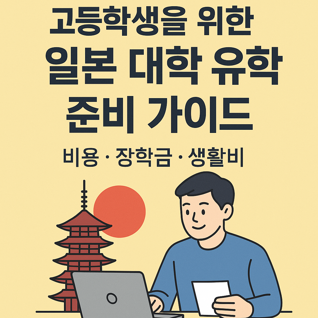 2025 고등학생을 위한 일본 대학교 유학 준비 가이드(비용, 장학금, 생활비)