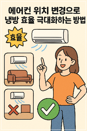 에어컨 위치 변경으로 냉방 효율 극대화 하는 방법