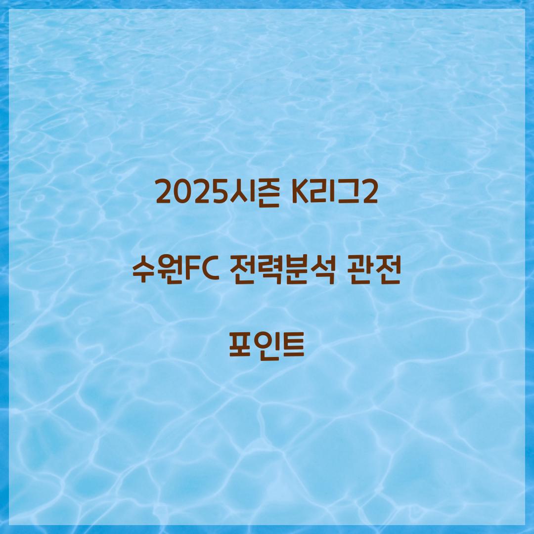 2025시즌 K리그2 수원FC