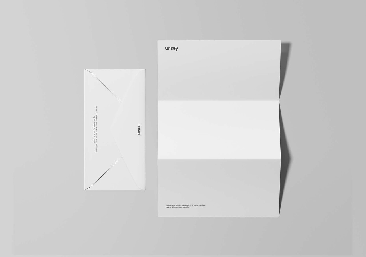 Letterhead & Envelope Mockup(레터헤드 & 봉투 목업)
