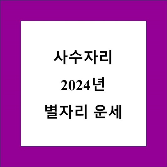 2024년 사수자리 운세 제목 상자