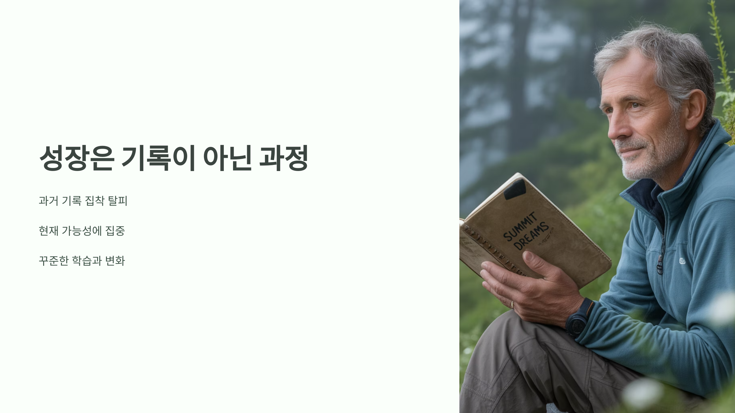 성장은 기록이 아닌 과정이에요
