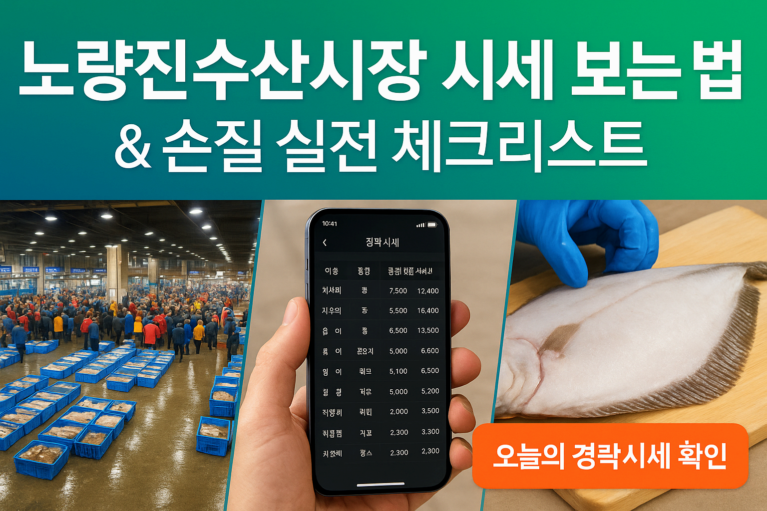 노량진수산시장 생선 시세 정확히 보는 법 & 손질 실전 체크리스트
