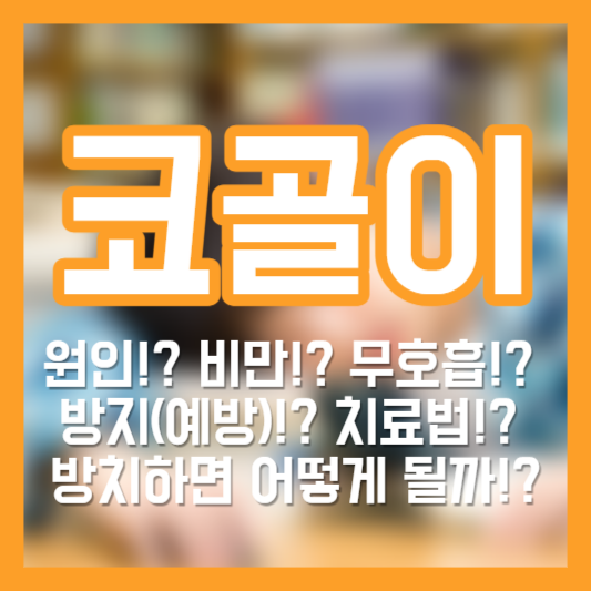 코골이 - 원인!? 비만!? 무호흡!? 방지(예방)!? 치료법!? 방치하면!?