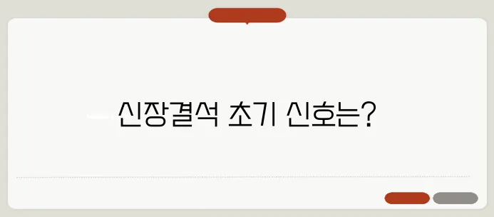 신장결석 증상 초기 신호와 자연 배출을 돕는 방법