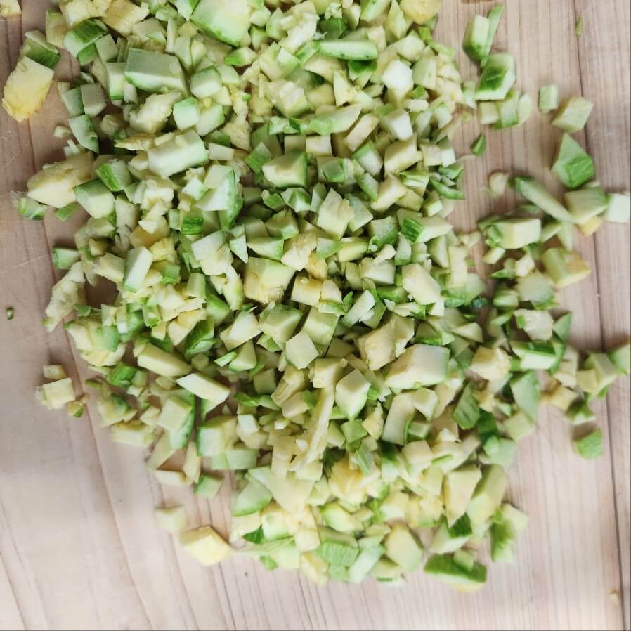 우렁 강된장 애호박 다듬기 요리 재료