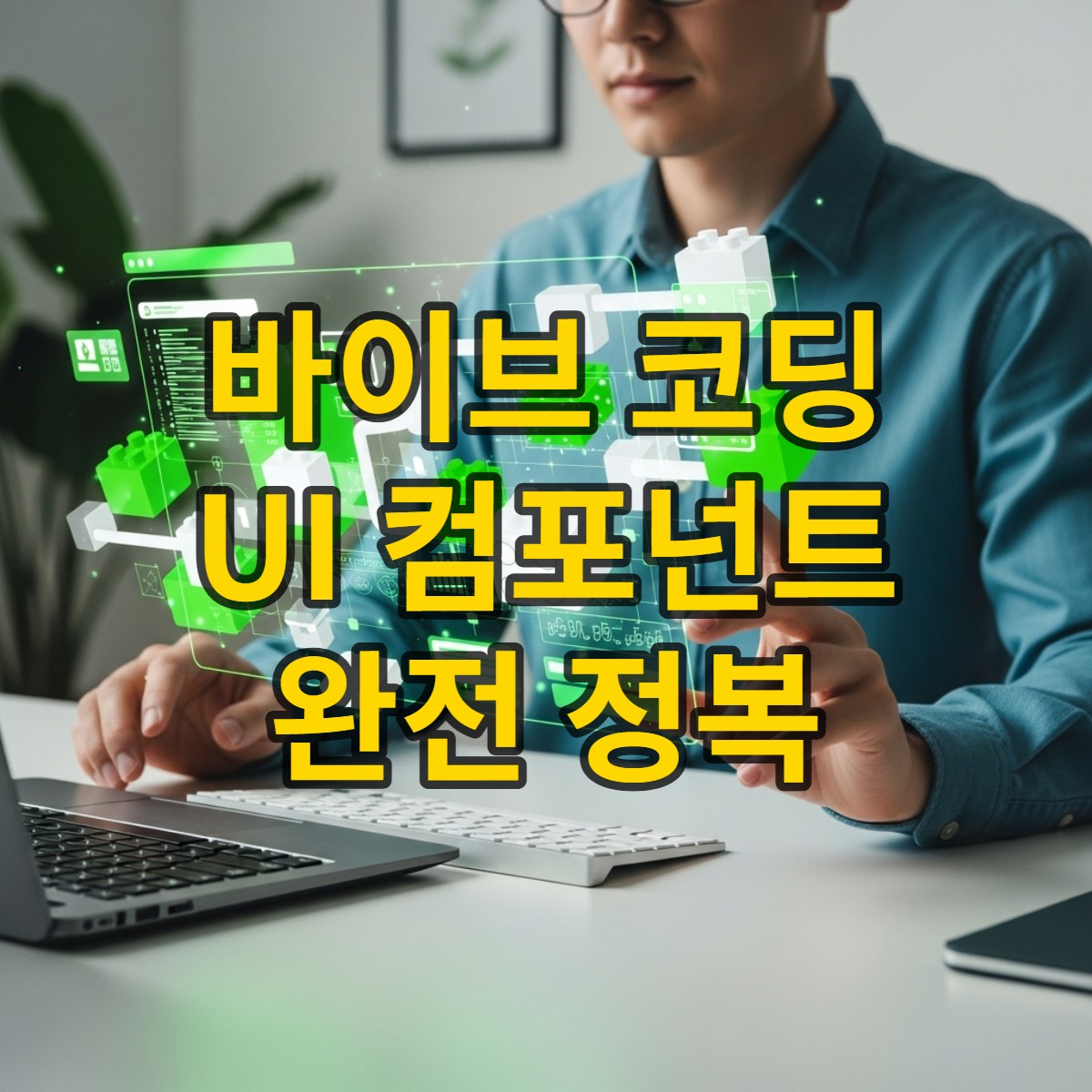 모듈형 UI 컴포넌트로 둘러싸여 효율적으로 개발하는 미래지향적 개발자