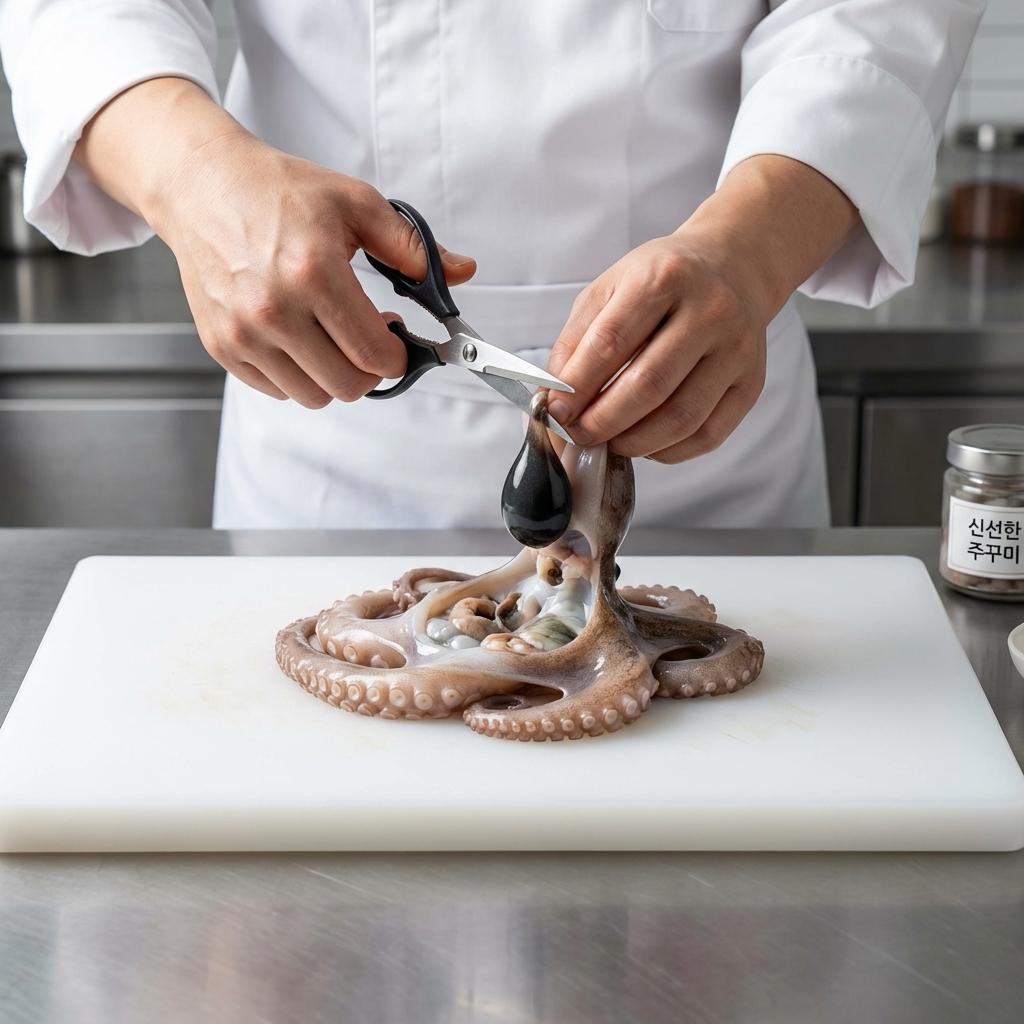 주꾸미 먹물주머니 안전하게 떼어내는 실무 가이드